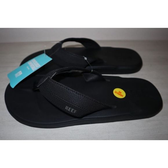 Reef RF0A2YFXBLA Men's Sz 9 Women's Sz 10.5 Black A2yfx Contoured Cushion Sandal - Picture 2 of 6